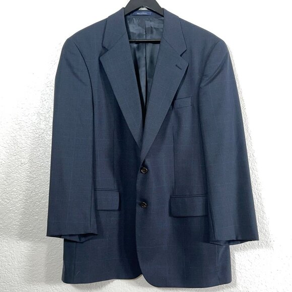 Ralph Lauren RRL Navy Check 2pc 100% Wool Suit Men's Size 42R/W35 - Picture 2 of 12